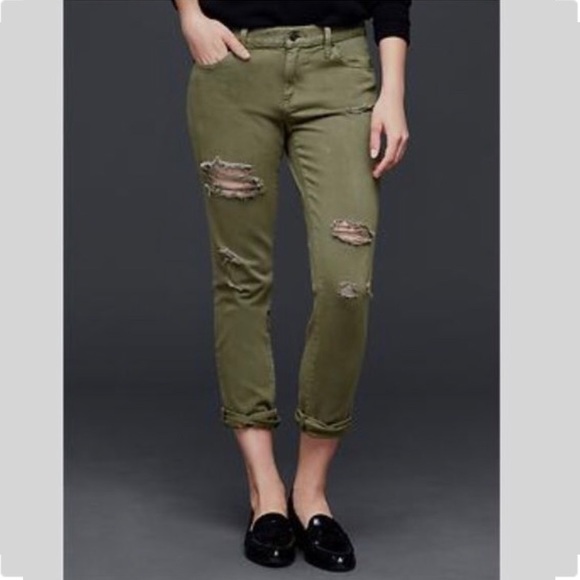 GAP Denim - -SALE-GAP Distressed Girlfriend Jeans